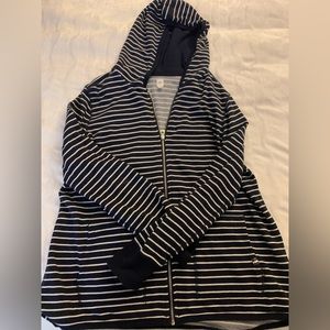 Gap navy and white striped hoodie